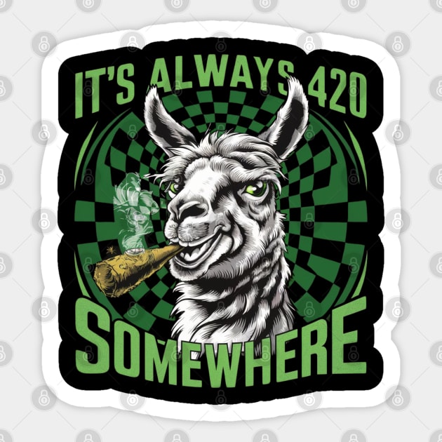 It's 420 Somewhere Sticker by Dylante